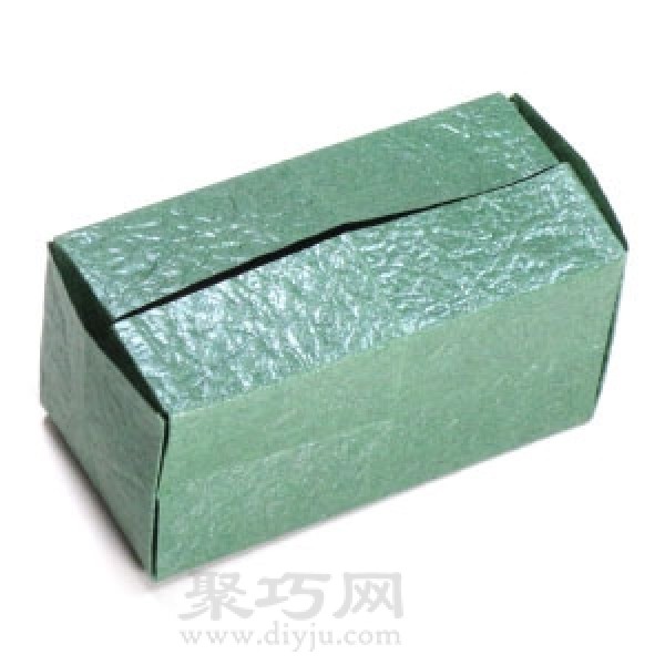 Simple folding method of rectangular paper box with lid