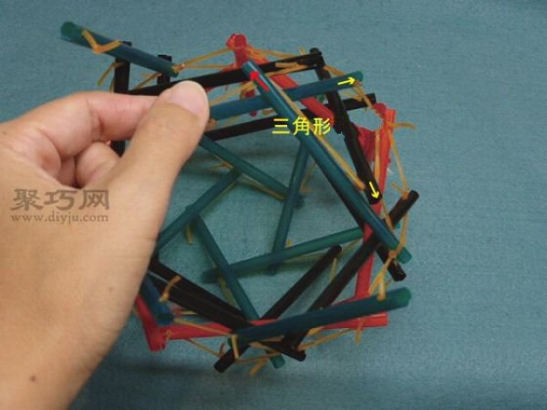 Tutorial on making polyhedral rubber band toy balls, a different craft fun