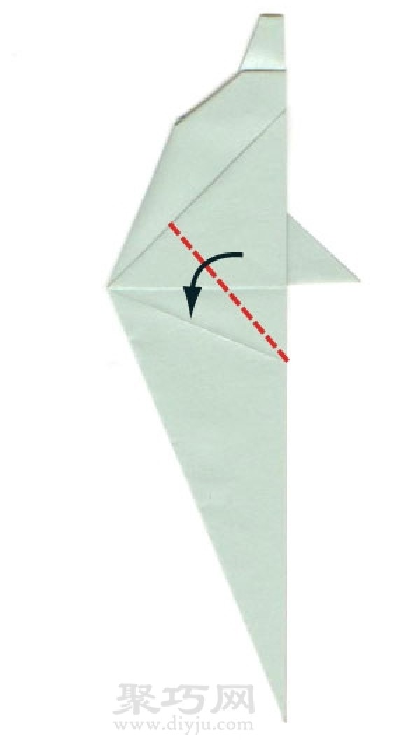 Simple origami dolphin folding method