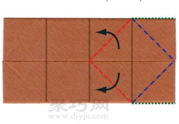 Illustration of the steps of origami sailboat