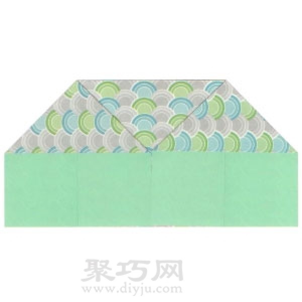 Illustration of simple folding methods of origami house