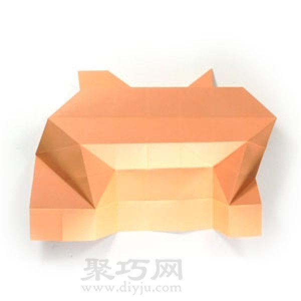 Learn to make origami three-dimensional standing puppy step by step