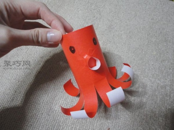 Tutorial on how to make cute paper art three-dimensional octopus for children