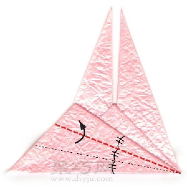 Simple folding method of paper cranes Step by step illustration of folding paper cranes