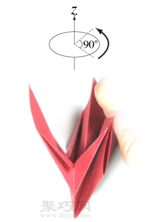 How to fold poinsettia flower origami