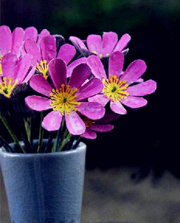 DIY beautiful daisy tutorial with egg holder. Illustration of handmade sun daisy from egg box.