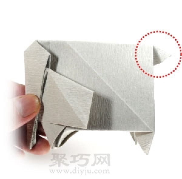 Big-eared elephant origami steps