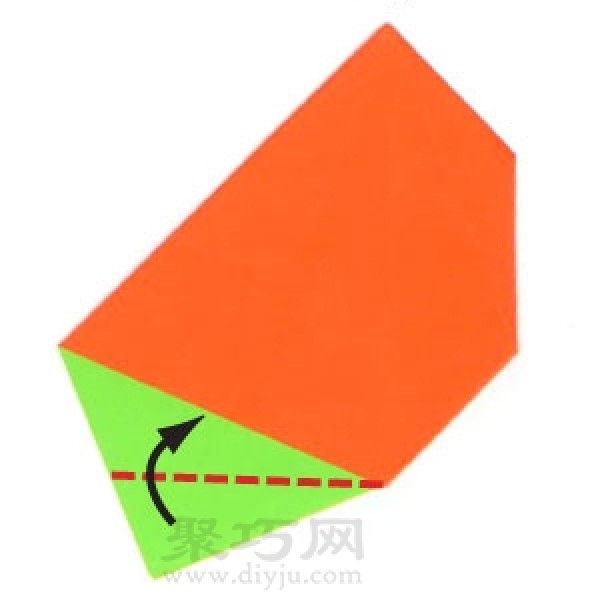 Simple origami square balloon blowing method