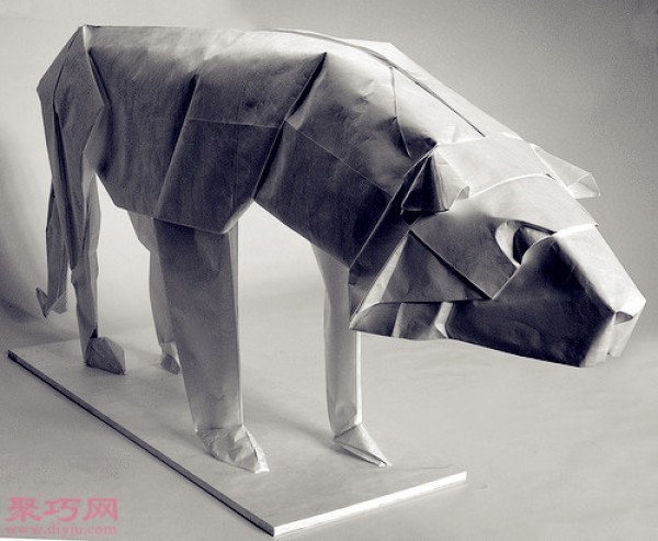 Appreciation of 3D animal origami: lion, pig, fox, dragon