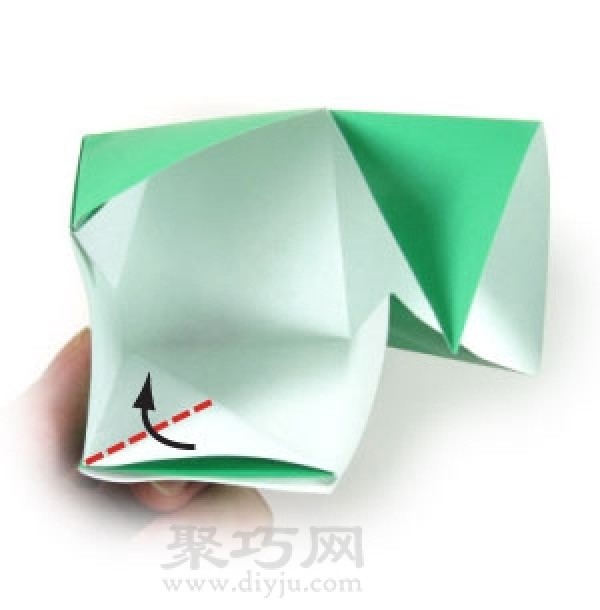 Origami cube box illustration simple illustration