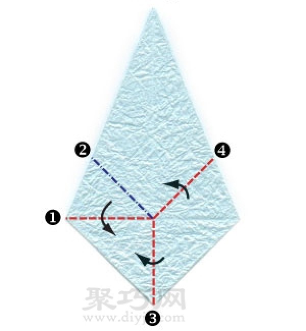 Illustration of steps to make origami flying paper cranes