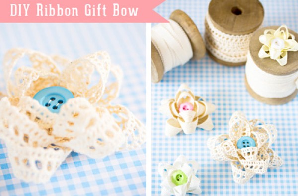 Illustration of handmade buttons and fabric flowers. How to make fabric buttons and flowers.