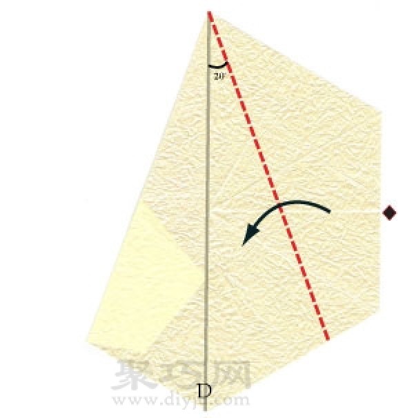 Basic origami folding method: lower diamond fold