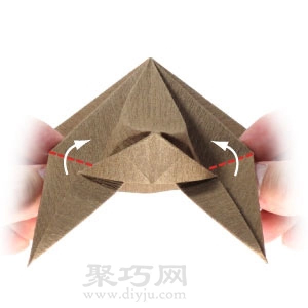 Three-dimensional rhinoceros origami method