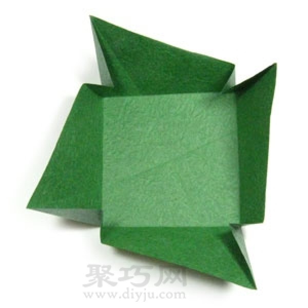 Square paper box with lid origami steps