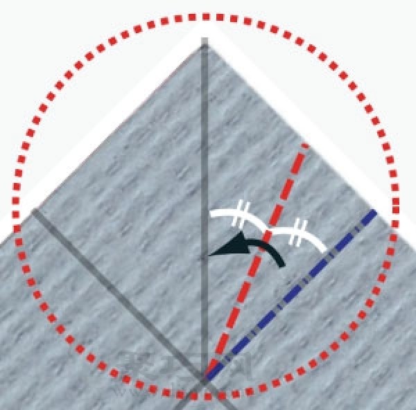 Simple origami square plate folding method