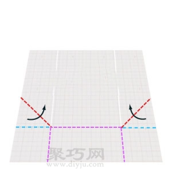 Basic origami folding method: right angle folding