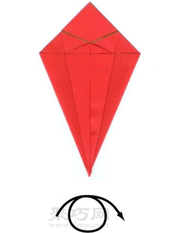 Basic origami folding method: fold square paper into a regular 16-sided shape