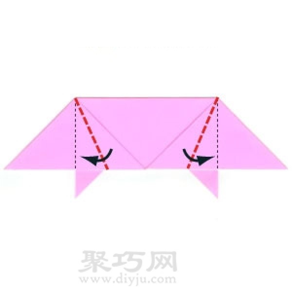 Origami pig tutorial illustration