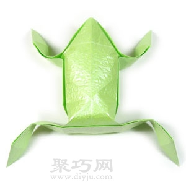 Origami three-dimensional frog folding steps