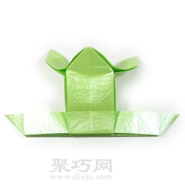 Origami three-dimensional frog folding steps