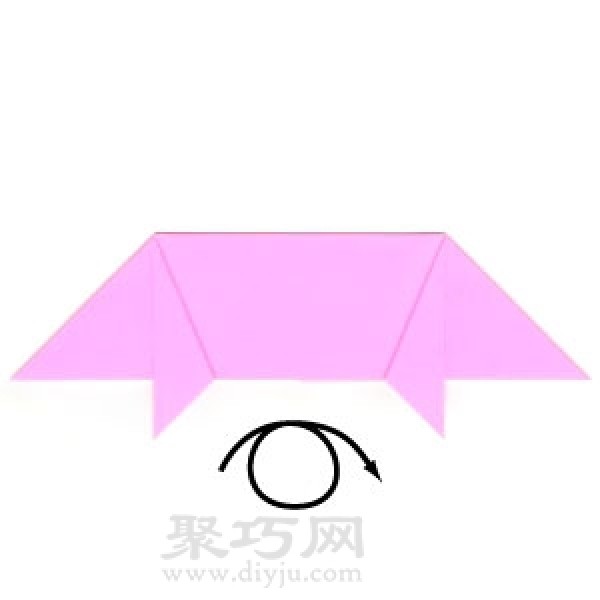 Origami pig tutorial illustration