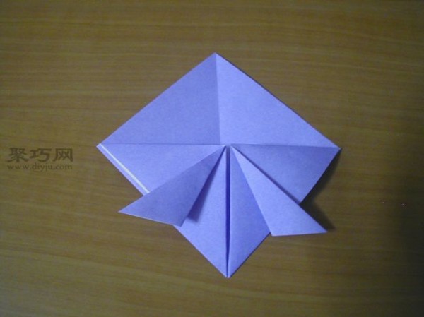 Illustration of the steps for making origami fish in kindergarten. It can be used as an origami lesson plan for children.