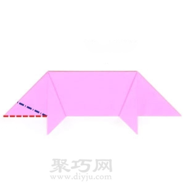 Origami pig tutorial illustration