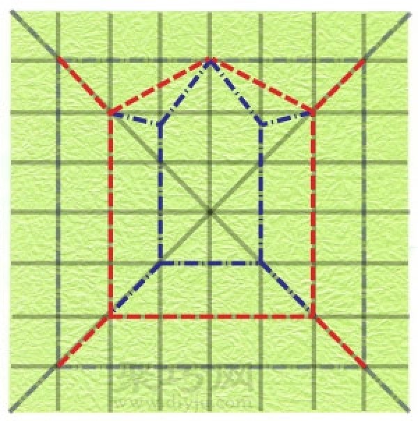 Origami three-dimensional frog folding steps