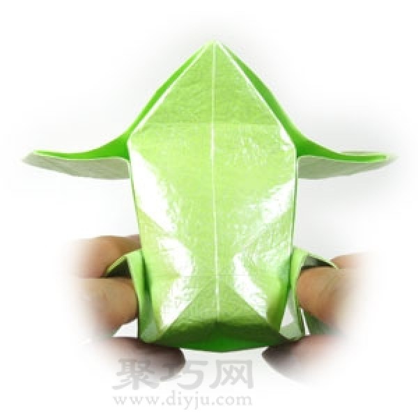 Origami three-dimensional frog folding steps