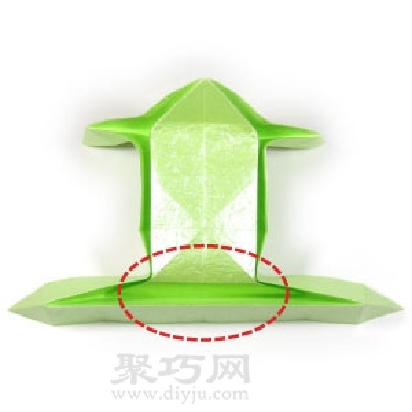 Origami three-dimensional frog folding steps