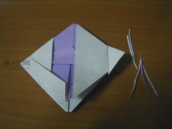 Illustration of the steps for making origami fish in kindergarten. It can be used as an origami lesson plan for children.