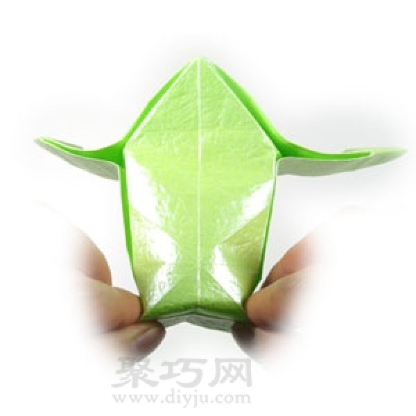 Origami three-dimensional frog folding steps