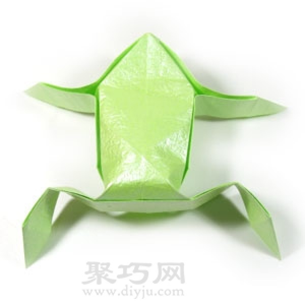 Origami three-dimensional frog folding steps