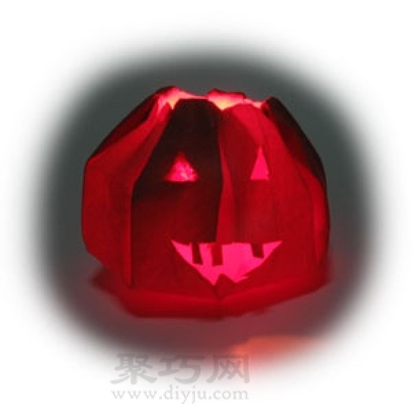 Halloween pumpkin lantern origami tutorial How to make origami pumpkin lantern