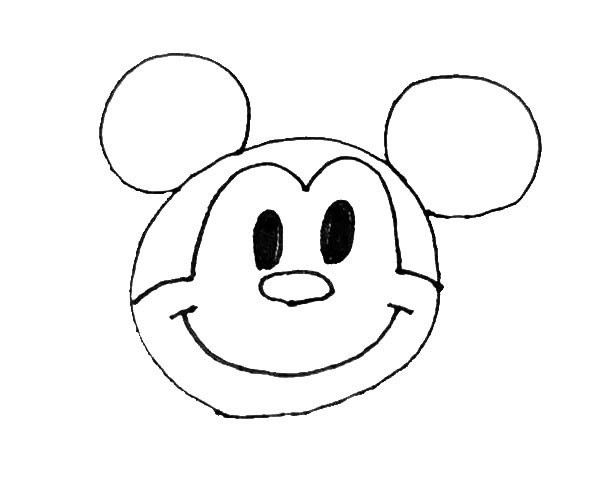 Children learn to draw Mickey Mouse easily