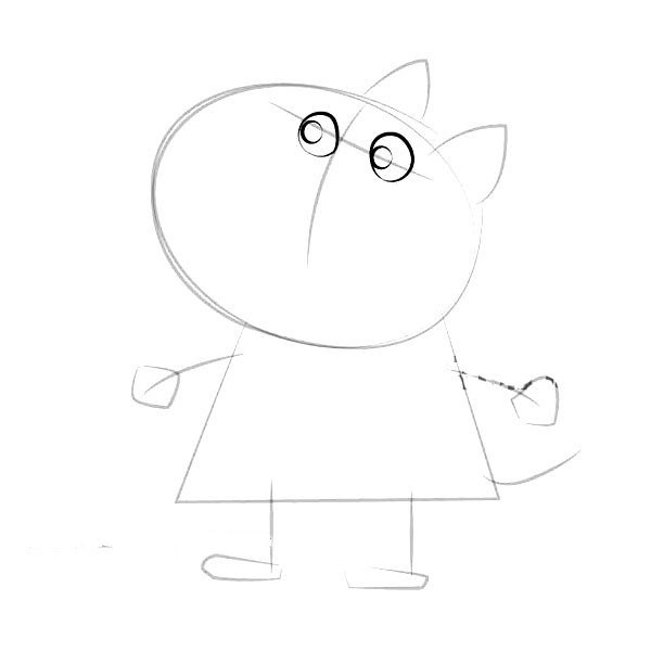 Peppa Pigs Puppy Ding Kais Simple Drawing