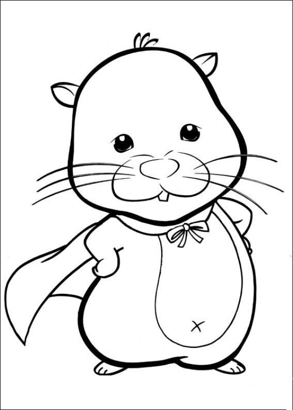 Cartoon Characters Simple Drawing Hamster Butler Simple Drawing Picture 2