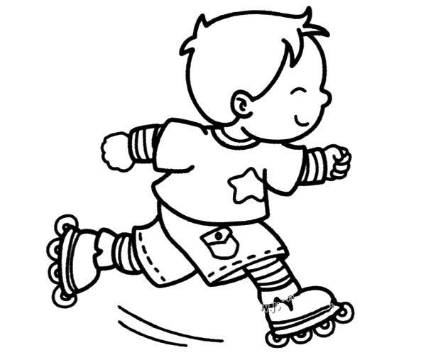 little boy skating