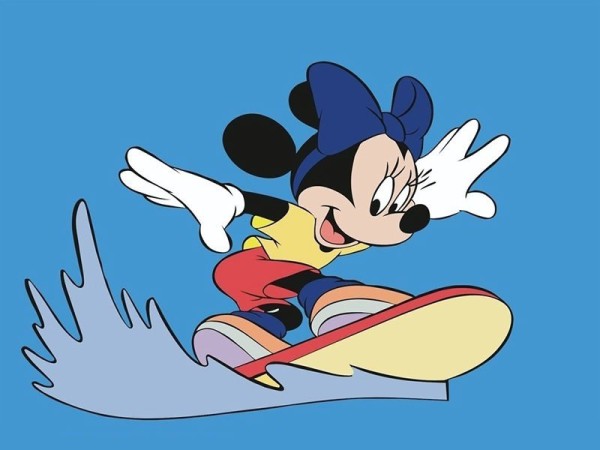 Mickey Mouse surfing