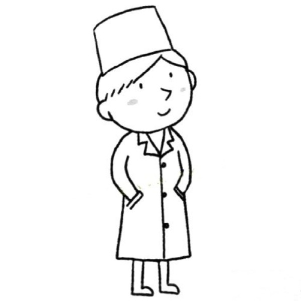 Grasp the characteristics of the characters and draw simple drawings of doctors