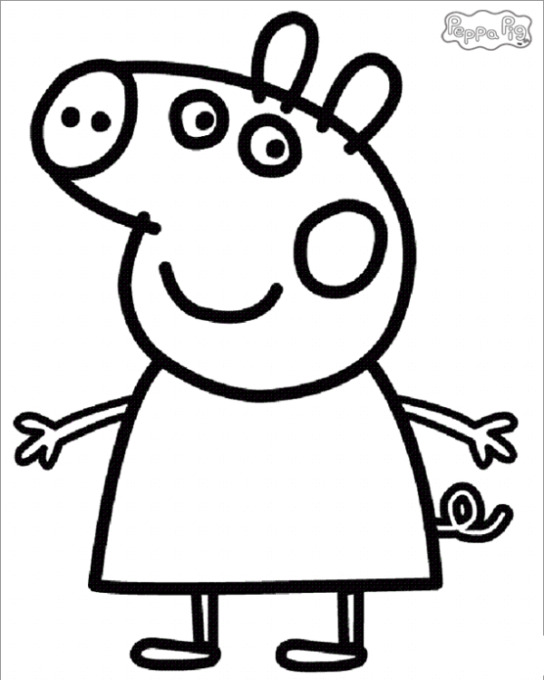 Cartoon Characters Simple Drawings Peppa Pig Simple Drawings Pictures