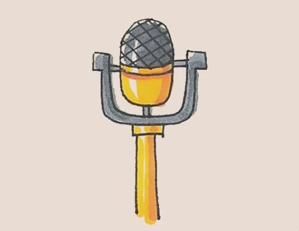 Simple drawing of microphone