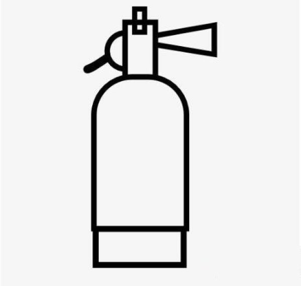 How to draw a cartoon fire extinguisher