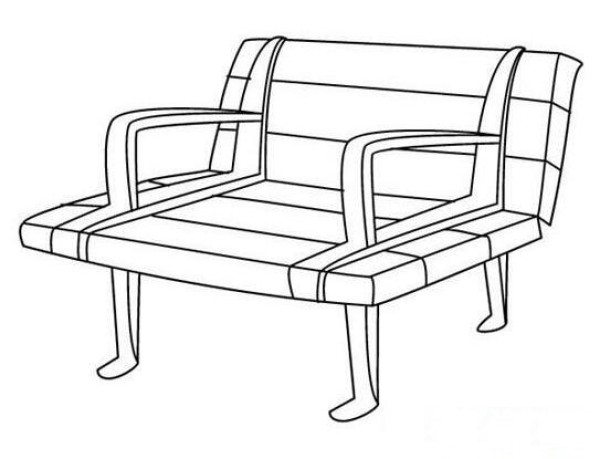 How to draw park seats