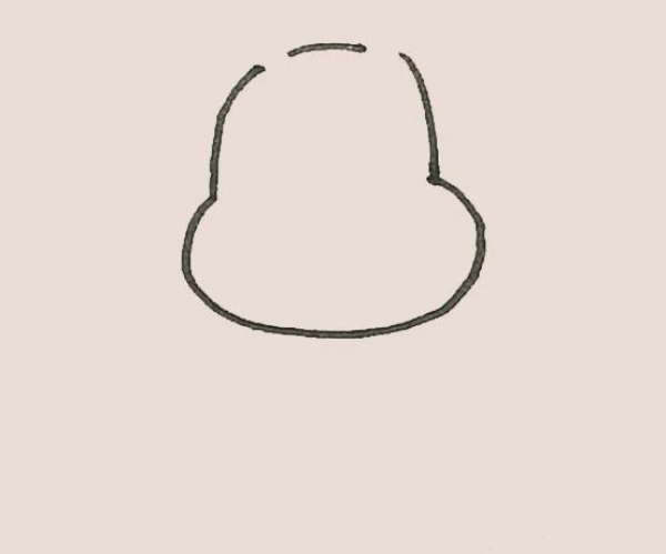 Simple drawing of hippopotamus