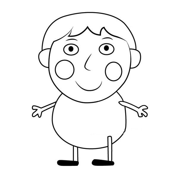 Peppa Pig: Little Boy Bertrams Simple Drawing