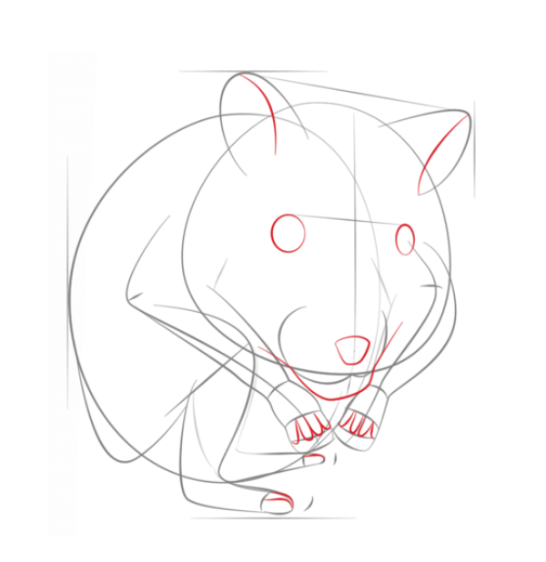 How to draw a hamster in simple strokes