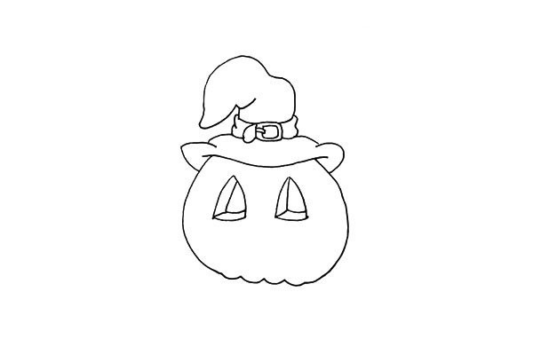 How to draw a pumpkin lantern