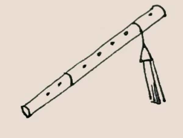 Simple drawing of flute